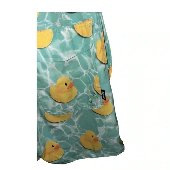 Neff Mint Green Rubber Ducks Swim Shorts Size Small - Picture 5 of 8